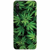 Husa silicon pentru Xiaomi Mi 9, Green Leaf Pattern