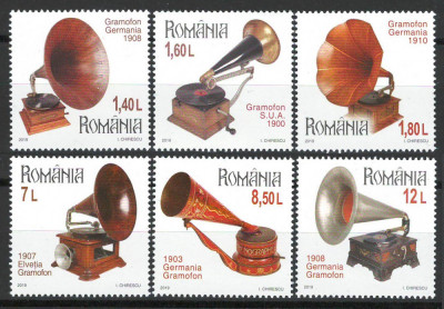 5x ✅ Romania 2019 Mi 7638/43 MNH - LP 2266 Colectii romanesti: gramofoane foto