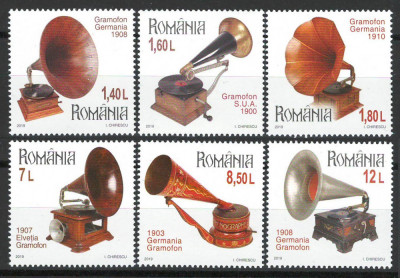 Romania 2019 Mi 7638/43 MNH - LP 2266 Colectii romanesti: gramofoane foto