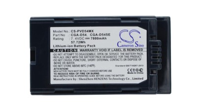 Cameron Sino 7800mAh Panasonic AG-DVC62,NV-MX500,NV-MX350,NV-GX7,NV-DS30A,NV-DS29,AG-DVC60E,AG-DVX100AP,NV-MX350B,AG-HVX200P Baterie foto