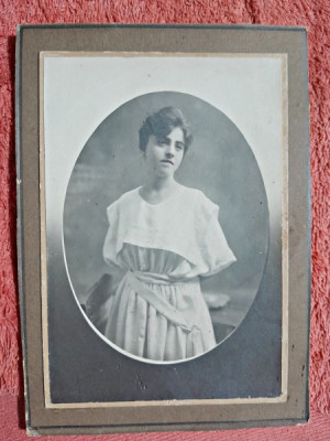 Fotografie tip CDV, adolescenta, 1920 foto