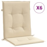 Cumpara ieftin Perne cu spatar mic, 6 buc., bej, 100x50x3 cm, textil oxford