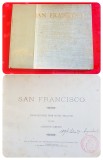G450-I-Raritate-Album vechi SAN FRANCISCO USA Foto Gravure 1893 Albertype Company ștampila DOMUS FAMILIARIS NOBILIS SHUSTERIENSIS 1741