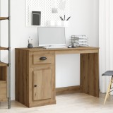 VidaXL Birou cu depozitare, stejar artizanal, 50x115x75 cm, lemn