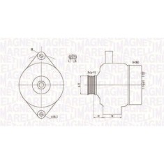 Alternator Opel: Agila (B) (H08); Suzuki: Grand Vitara 1 (Ft), Splash (Ex), Swift 3 (Mz), SX4 (Ey), 1.0, 1.2, 1.3, 1.5, 1.6 VVT, 2.0 4x4, fulie 55mm,