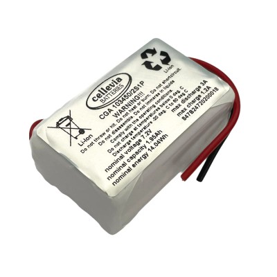 Acumulator 103450, 7.4V, 1850mAh, Li-Ion, CELLEVIA BATTERIES, CGA103450/2S1P, T113549 foto