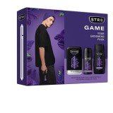 Set cadou STR8 Game, After Shave 50 ml + Deodorant 150 ml + Gel de dus, 250 ml