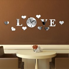 Ceas Decorativ Sticker, Love 900 mm x 300 mm