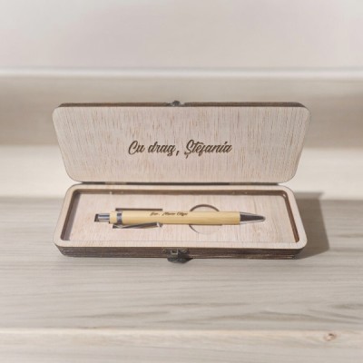 Pix bambus personalizat cu, cutie personalizată foto