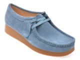 Cumpara ieftin Mocasini CLARKS albastri, WALLABEE EVO SH, din piele intoarsa