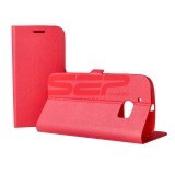 Husa Flip Stand Magnetica Rosie HTC One Mini 2 - Protectie Premium