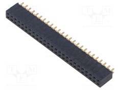 Conector şiruri pini mamă 50 PIN 2,54mm aurit THT SAMTEC