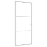 Cumpara ieftin Usa de interior, 93x201,5 cm, alb, sticla ESG si aluminiu