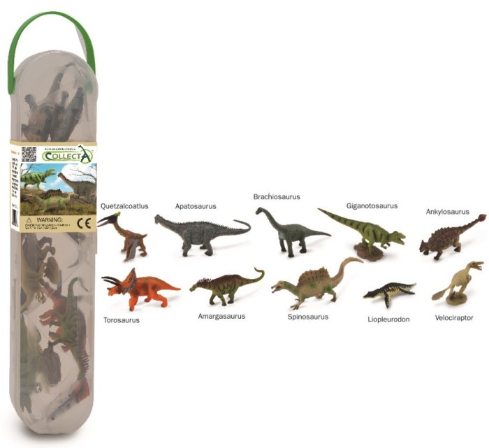 Cutie cu 10 minifigurine dinozauri set 2