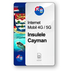 eSIM Internet Insulele Cayman, valabil 7 zile, trafic 1 GB, Standard