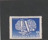ROMANIA 1957 LP 441 AL VI-LEA CONGRES MONDIAL AL SINDICATELOR LEIPZIG MNH