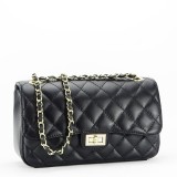 Geanta din piele naturala medie negra 1002 123