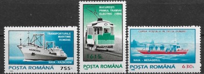 B2804 - Romania 1993 - Transporturi 3v. neuzat,perfecta stare foto
