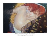 Cumpara ieftin Tablou celebru pictat manual, Danae, 100x70cm ulei pe panza, reproducere Gustav Klimt, gata de agatat pe perete