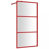 Cumpara ieftin Paravan dus walk-in, rosu, 100x195 cm, sticla ESG transparenta