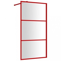 Paravan dus walk-in, rosu, 100x195 cm, sticla ESG transparenta