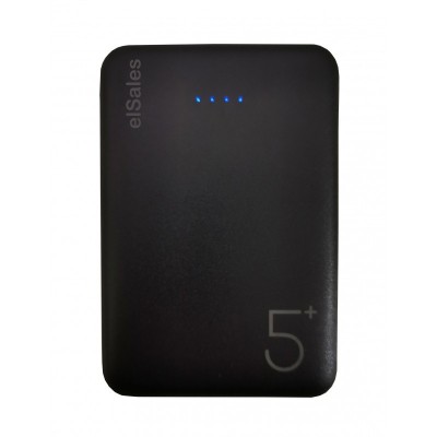 Baterie externa powerbank elSales KP-55 cu 2 porturi USB pentru incarcare , capacitate 5.000 mAh , negru foto