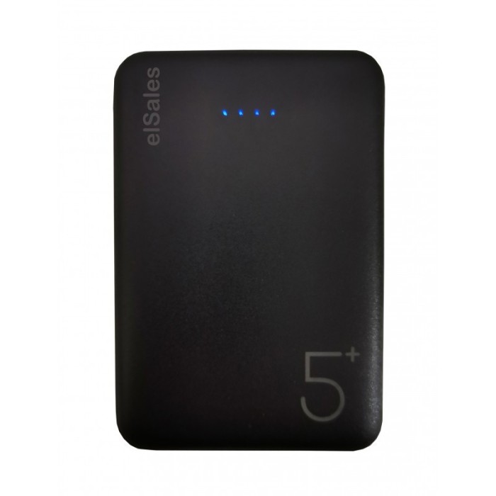 Baterie externa powerbank elSales KP-55 cu 2 porturi USB pentru incarcare , capacitate 5.000 mAh , negru