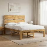 Cumpara ieftin Cadru de pat dublu cu spatar ROSTOCK Alb 160 x 200 cm