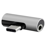 Cumpara ieftin Adaptor audio USB Type-C la miniJack 3.5 mm, gri