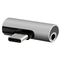 Adaptor audio USB Type-C la miniJack 3.5 mm, gri