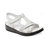 Sandale ROMAX albe, 10214, din piele naturala