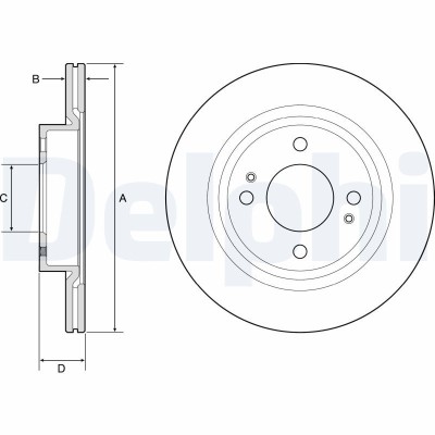 DELPHI BG4830C Disc frana foto