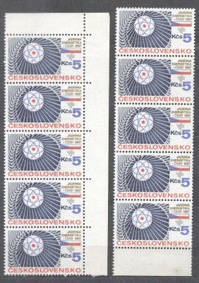 Czechoslovakia 1987 Nuclear energy x 10 in blocks MNH S.630 foto