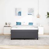 VidaXL Cadru de pat, gri &icirc;nchis, 160x200 cm, velur