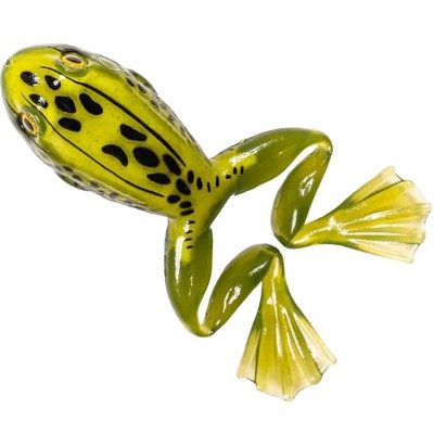 Broasca LIVE TARGET Freestyle Frog Unrigged, Moss / Yellow, 7.5cm, 2buc/pac foto