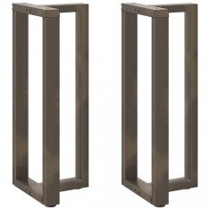 vidaXL Picioare de masă de bar &icirc;n formă de T, 2 buc., negru, 50x35x(100-101) cm, oțel