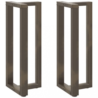 vidaXL Picioare de masă de bar &amp;icirc;n formă de T, 2 buc., negru, 50x35x(100-101) cm, oțel foto