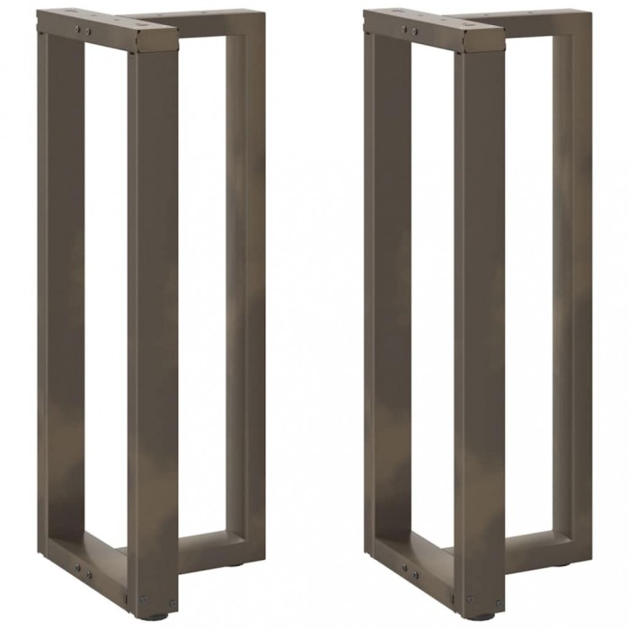 vidaXL Picioare de masă de bar &icirc;n formă de T, 2 buc., negru, 50x35x(100-101) cm, oțel