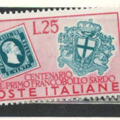 Italia 1951 Mi 845/47 MNH - 100 de ani de timbre
