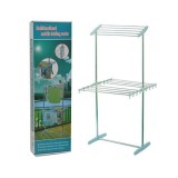 Cumpara ieftin Uscator Rufe Pliabil Multifunctional, 2 Etaje, Otel Inoxidabil, Suport Ciorapi, 62x62x130cm