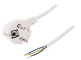 Cablu electric alb 3m 3x0,75mm2 16A 250V