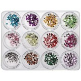 Cumpara ieftin Kit mixt nail art, 12 buc - pătrate 5g, INGINAILS