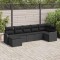 vidaXL Set de canapele pentru grădină cu pernă 7 pcs Negru Rattan poli 3345793