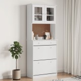 vidaXL Dulap &icirc;nalt ALTA, alb, 77x35x188 cm, lemn masiv de pin