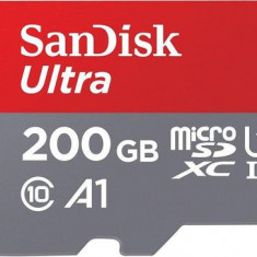 Card de memorie SanDisk Ultra Android microSDXC, 200GB, 100MB/s, Clasa 10, UHS-I + Adaptor