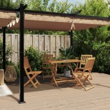 Foișor Gradina Aluminiu cu Acoperiș Retractabil, 3x6m, Gri Taupe vidaXL - Pavilion Exterior Umbra Protectie UV