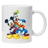 Cana alba personalizata Donald, Mickey si Goofy, INOVATIX&reg;️. 330ml