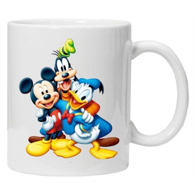 Cana alba personalizata Donald, Mickey si Goofy, INOVATIX&amp;reg;️. 330ml foto