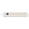 Prelungitor Brennenstuhl Premium-Line, 6 prize, 3 m, dispozitiv agatare, intrerupator iluminat, Alb