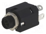Conector Jack 6,3mm Soclu Mamă Stereo 3 Piste Drept Lipire AMPHENOL